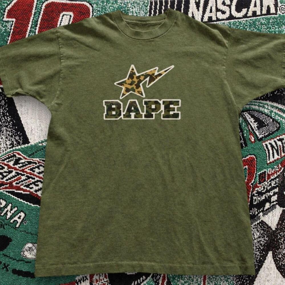 Bape Camo Star Graphic Tee Military Green Unisex